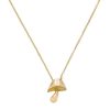 Mini Gold Magic Mushroom Necklace with Baguette Diamonds