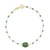 Cactus Classic Gigi Emerald bracelet, Yellow Gold, 6.7"