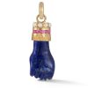 Flossie Figa Charm Sapphire Lapis with pink Sapphire and Pearl