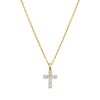 Diamond Cross Necklace in Yellow Gold