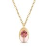 Pink Tourmaline and Pink Opal Love Bug Pendant in 14K Yellow Gold