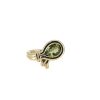 One of a Kind Pear Green Tourmaline Loop Ring