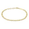 Heart and Double Link Chain Bracelet in 14K Yellow Gold