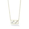 Petite Domino Pendant in Mother of Pearl and Diamond