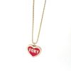 Foxy Heart Necklace in 14K Yellow Gold