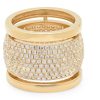 Trio Ring with Diamonds in 18K Yellow Gold - Size 7