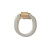 Trundle Lock Ring in 18K Yellow Gold and Sterling Silver