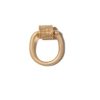 Hand Engraved Chubby Trundle Lock Ring in 18K Yellow Gold