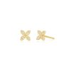 (Single) Diamond Blossom Stud Earring in 14K Yellow Gold