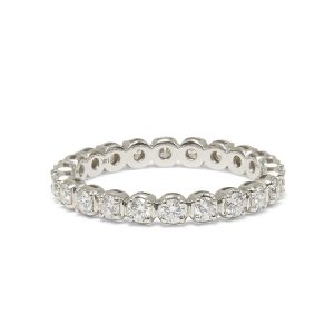 Lilly Illusion Eternity Band with Round Diamonds in 14K Gold