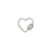 Stoned Baby Heartlock with Diamonds in 14K White Gold