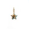 Star Charm with Turquoise in 18K Yellow Gold