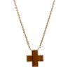 Tigers Eye Inlay Heirloom Necklace in 14K Yellow Gold