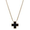 Black Onyx Inlay Heirloom Necklace in 14K Yellow Gold