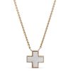 Mother of Pearl Inlay Heirloom Necklace 14K Yellow Gold