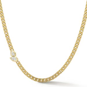 Poppy Curb Necklace in 18K Yellow God