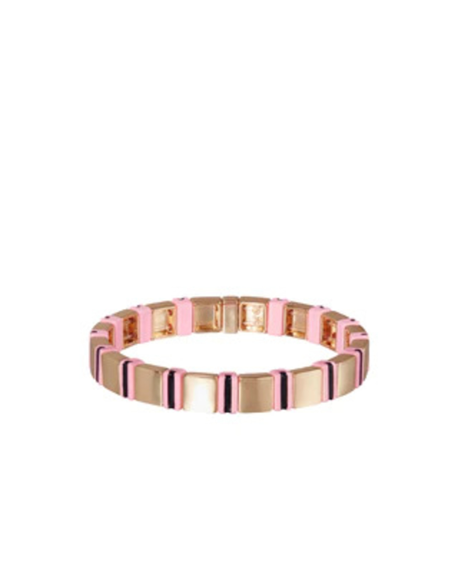 Striped Chicklet 2 Tone Bracelet - M. Flynn | Bettelarmbänder