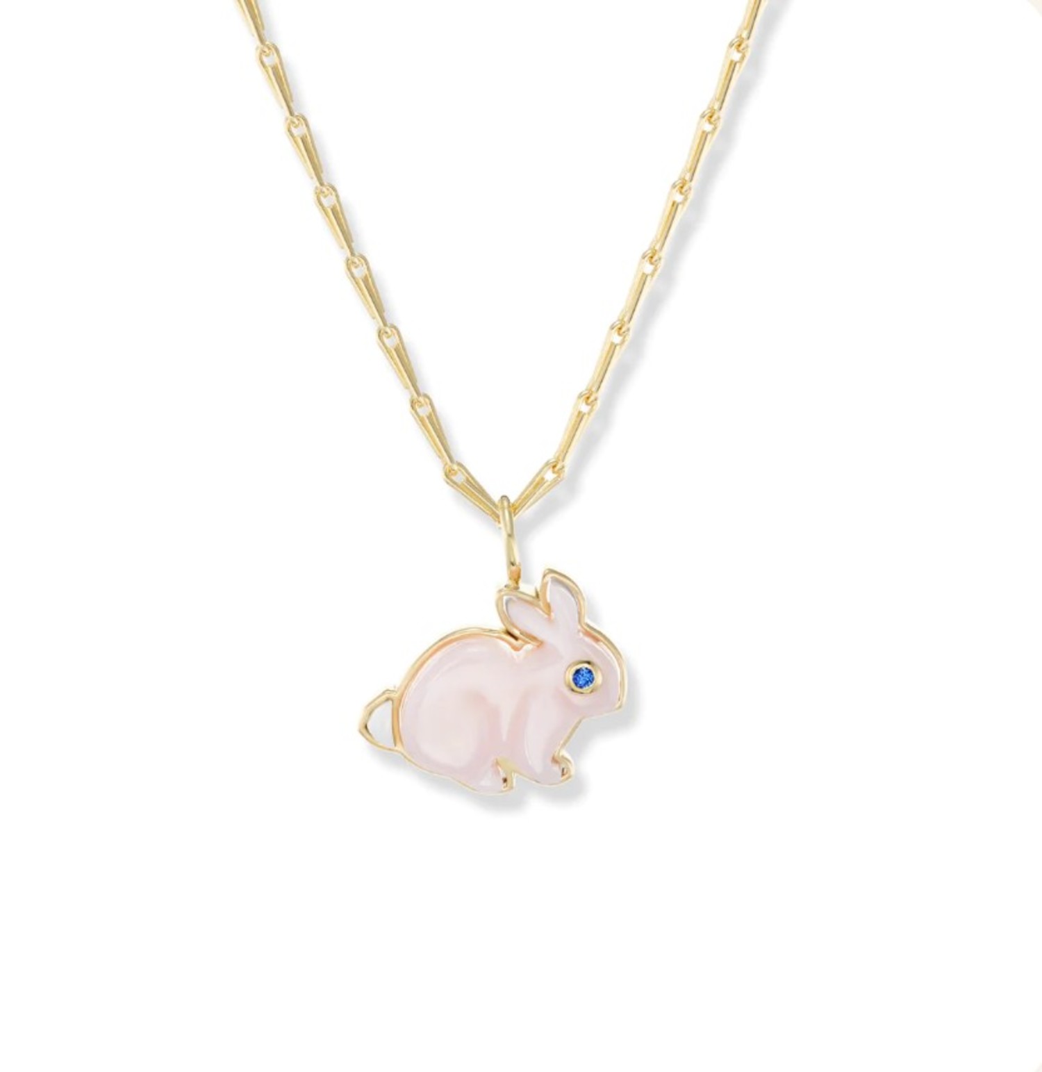 Rose gold deals bunny necklace