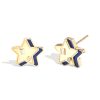 Mini Star Studs with Lapis in 18K Yellow Gold