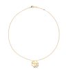 Clover Leaf Necklace with White Mother Of Pearl in 18K Yellow Gold