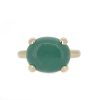 Oversized Cabochon Ring In Emerald 14K Yellow Gold - Size 6
