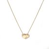 Heart Necklace with Pink Opal in 18K Yellow Gold