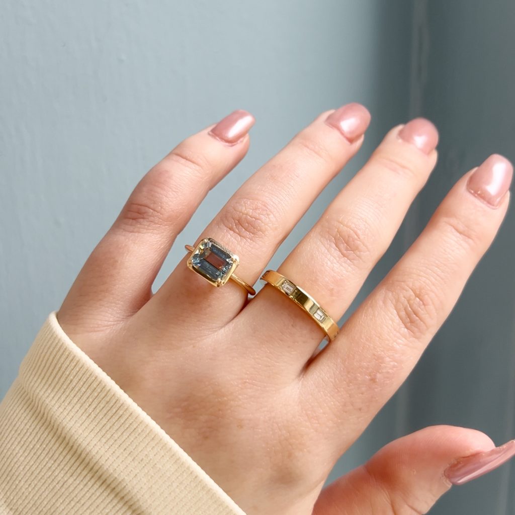 Custom Jewelry Project: Aquamarine Sister Rings