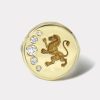 Lion Fantasy Signet Ring with Diamonds