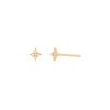 Single Diamond Sparkle Stud Earring in 14K Yellow Gold