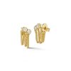 Posey Chain Loop Earrings In 18K Yellow Gold