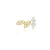 Single Triple Marquise Stud Earring in 14K Yellow Gold - Right
