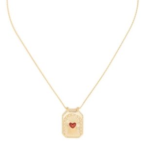 Heart Scapular in 18K Yellow Gold