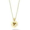 Flying Pig Fantasy Signet Pendant Necklace with Diamonds