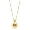 Butterfly Fantasy Signet Pendant Necklace with Diamonds