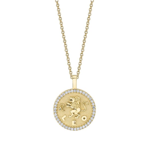 Small Yellow Gold Zodiac Pendant