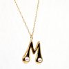 Pearl Bubble Letter Necklace  M