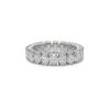 Oval Diamond Four Prong Eternity Band in Platinum