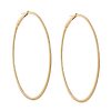 1 3/4" Thin Diamond Hoops in 18K Yellow Gold