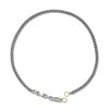 Marla Aaron Talking Chain in Sterling Silver and Gold Jump Rings - 4 Letters