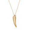 Les Points Tiny Horn Charm Necklace with Diamonds