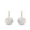 Milestone Drop Earrings with Opal and Diamond in 14K Yellow Gold