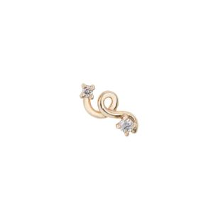 Double Diamond Mini Loop Earring  (Single)