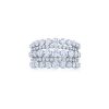 Diamond Lyric Five-Row Ring in 18K White Gold - Size 6