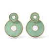 Green Turquoise Swivel Earrings