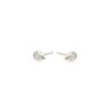 Pear Diamond Bezel Studs in 14K White Gold