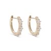 Ava Small Diamond Hoops in 14K Yellow Gold