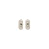 Thick Half Round Diamond Huggie Hoops in White Gold