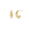 Medium Bamboo Hoop Earrings in 14K Yellow Gold