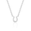 Mini Diamond Horseshoe Choker Necklace in 14K White Gold