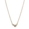 Mini Capella Necklace with Diamonds 14K Yellow Gold